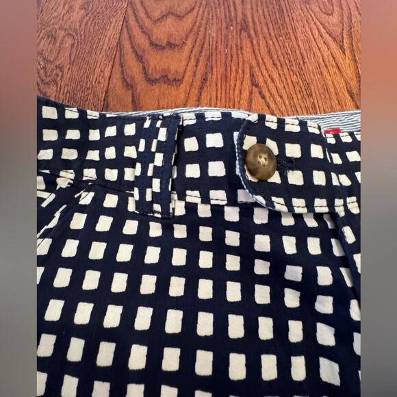 NWT New Red Camel Juniors 5 Navy White Geometric Shorts Double Button Closure - Picture 2 of 11